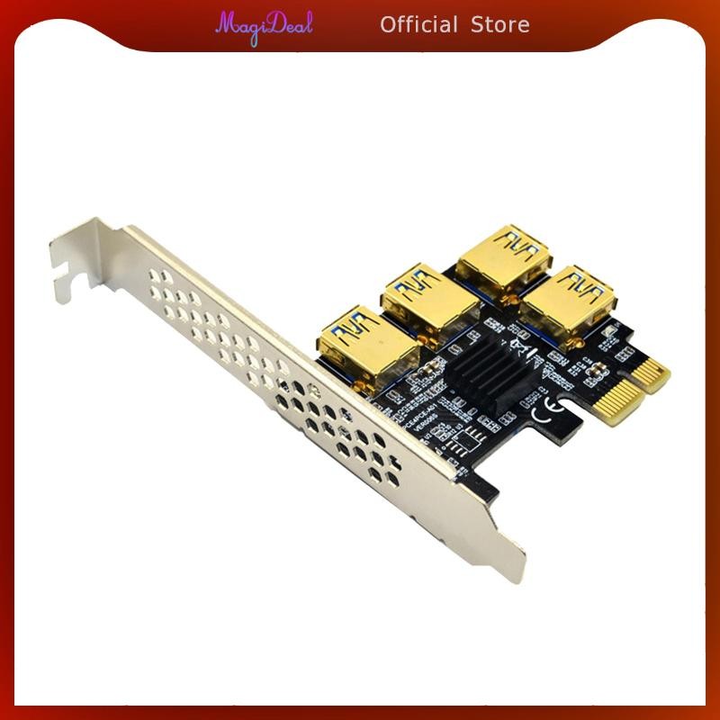 [MAGIDEAL] 1 ถึง 4 16X Slots Riser X ถึงภายนอก 4 USB 3.0 อะแดปเตอร์อะแด ...