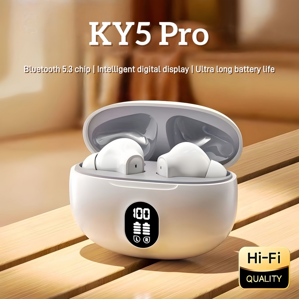 KY5 Pro ที่อุดหูหัวซิลิโคนบลูทูธไร้สาย In Ear, คุณภาพเสียงสูง Fidelity ...