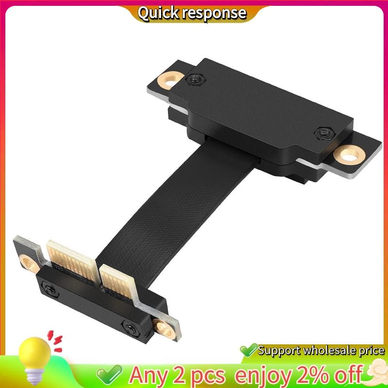 ใน - PCIe X1 Riser สาย Dual 90 องศามุมขวา PCIe 3.0 X1 ถึง X1 สายต่อ ...