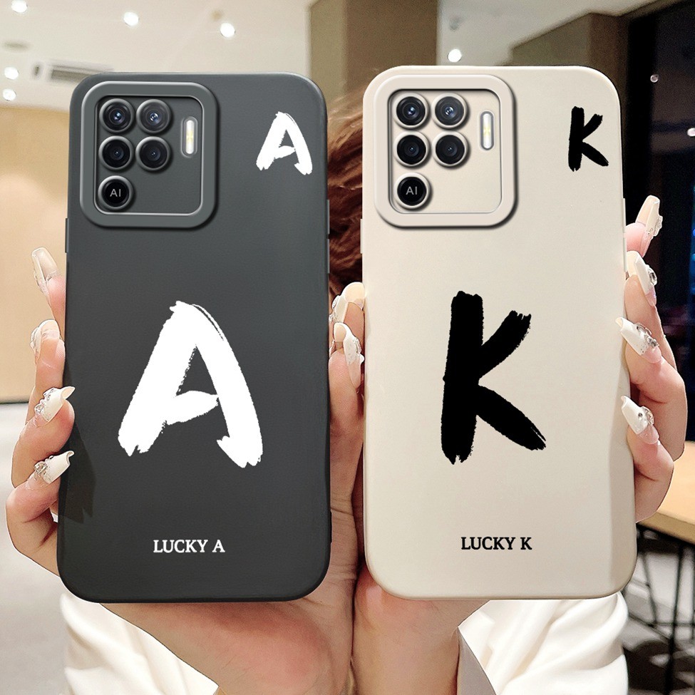 Oppo A94 4G CPH2203 เคสโทรศัพท์ Oppo A94 กรณีแฟชั่นตัวอักษร AZ รูปแบบ ...