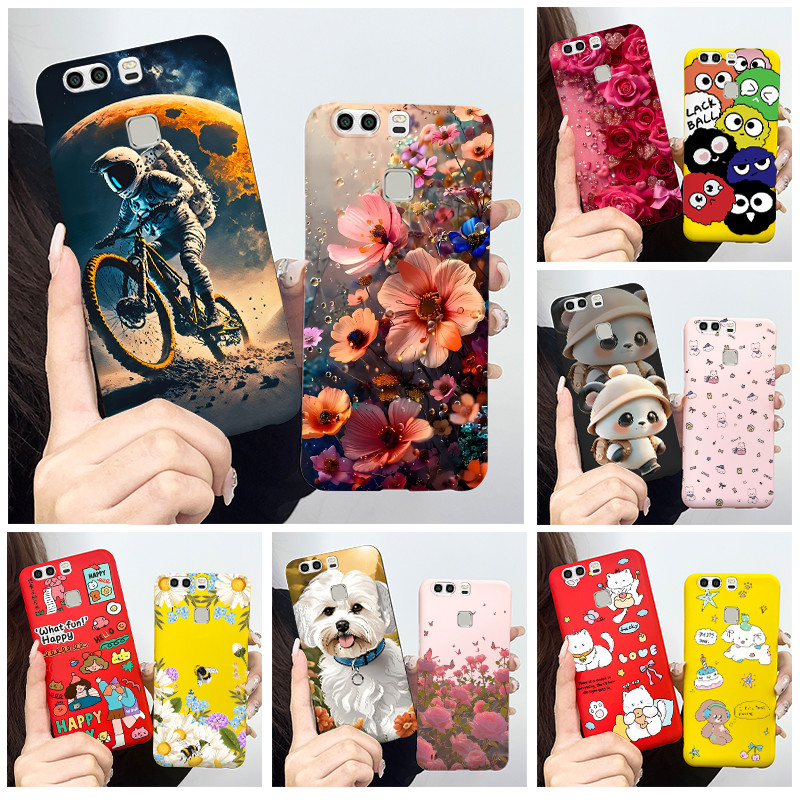 สําหรับ Huawei P9 (EVA-L09/L19/L29) กรณีน่ารักการ์ตูน Panda ดอกไม้รูป ...