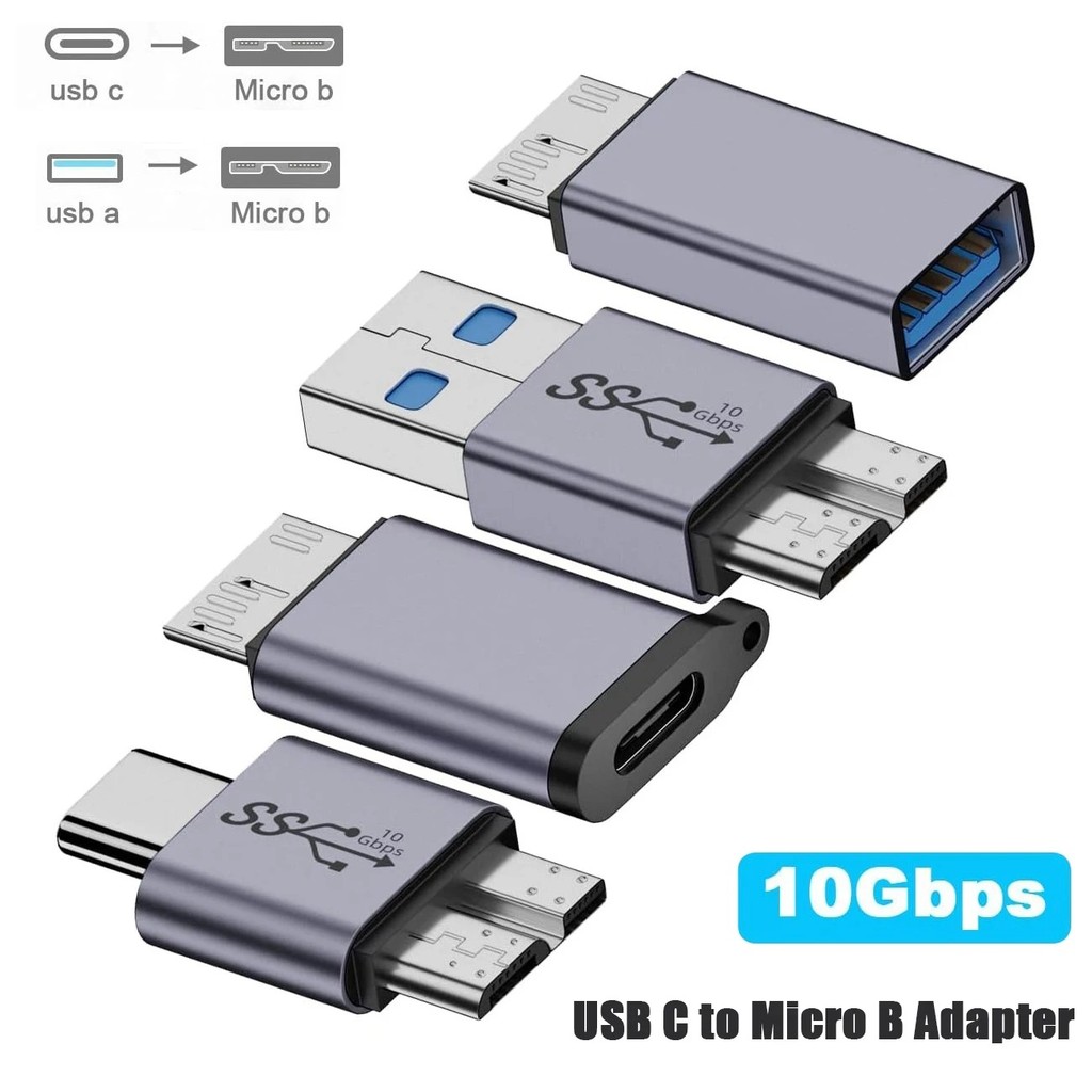 1/2/4PCS 4 ประเภท Universal Extender Adapter - USB C ถึง Micro B ชายกับ ...