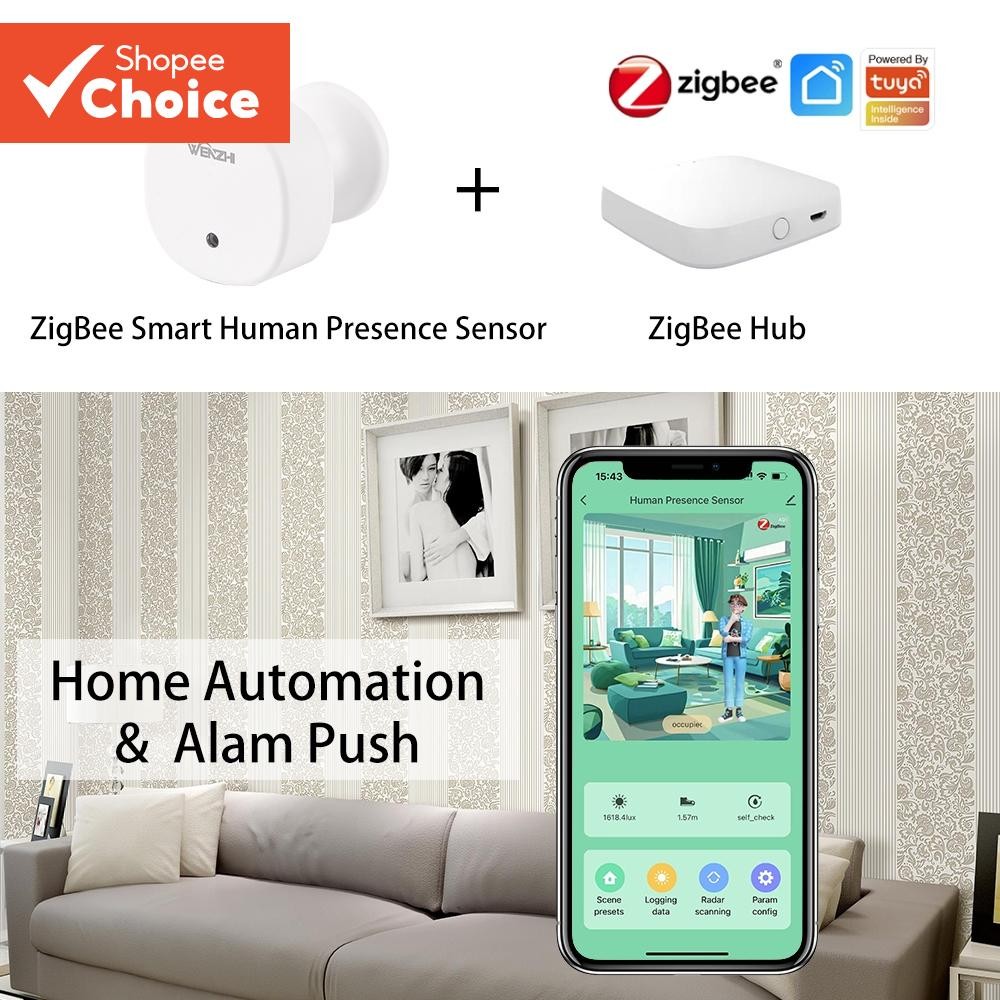 ZigBee/WiFi MmWave Human Presence Sensor Radar Movement Body Motion ...