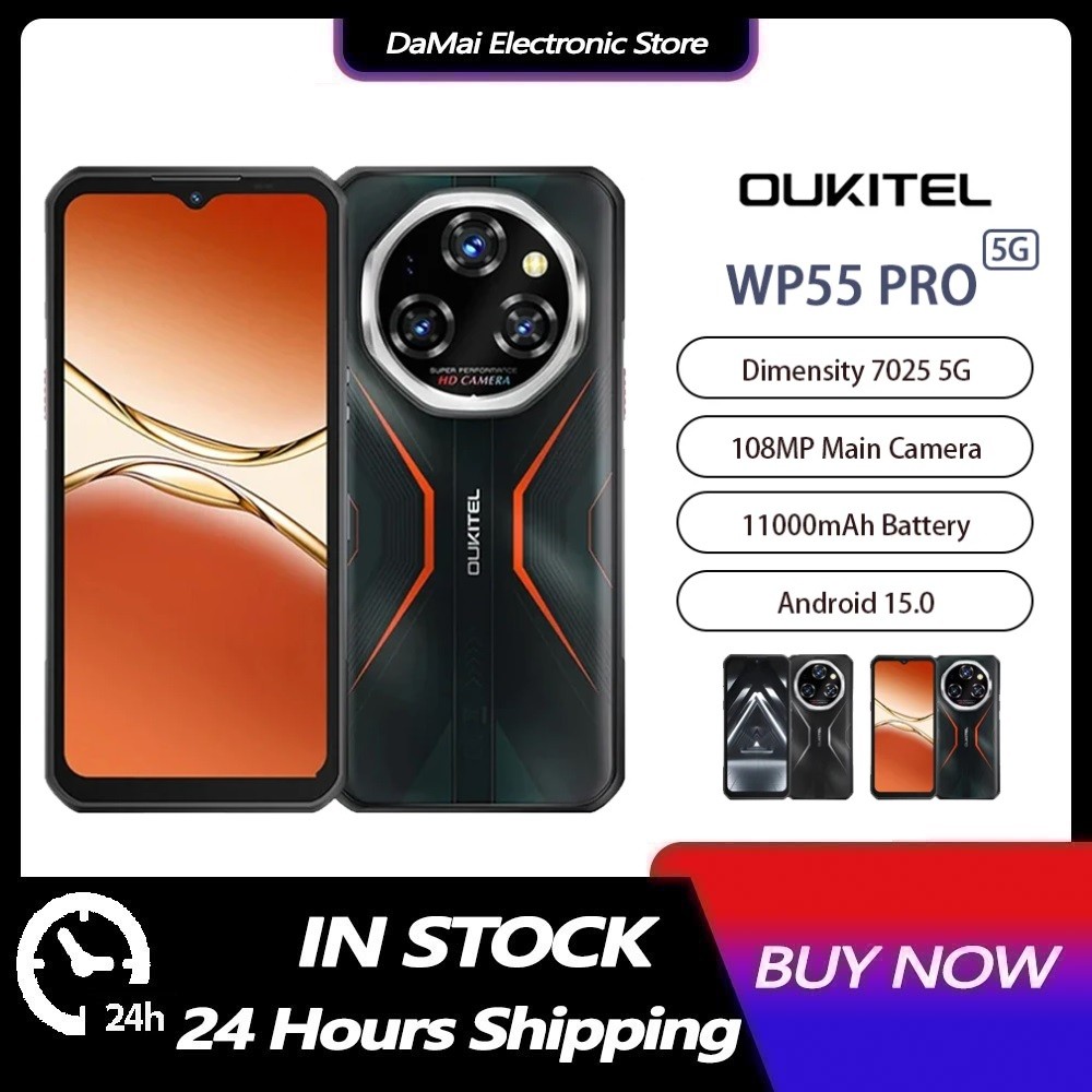 Oukitel WP55 Pro 5G สมาร์ทโฟนที่ทนทาน 6.6 นิ้ว FHD + 48GB(16 + 32 ...