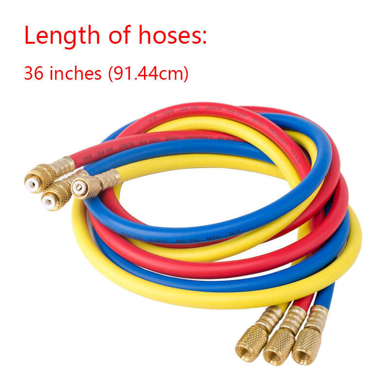 สายชาร์จน้ำยาแอร์ R12 R22 R134a ยาว 72นิ้ว (180cm) 3 เส้น (แดง,เหลือง ...