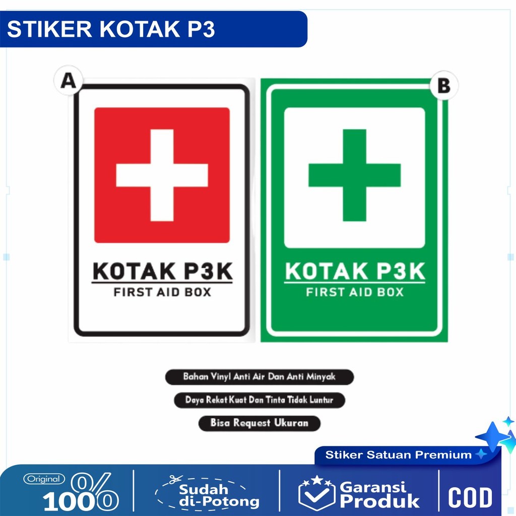 P3k Safety k3 Box Sticker / First Aid Box Sticker | Shopee Thailand