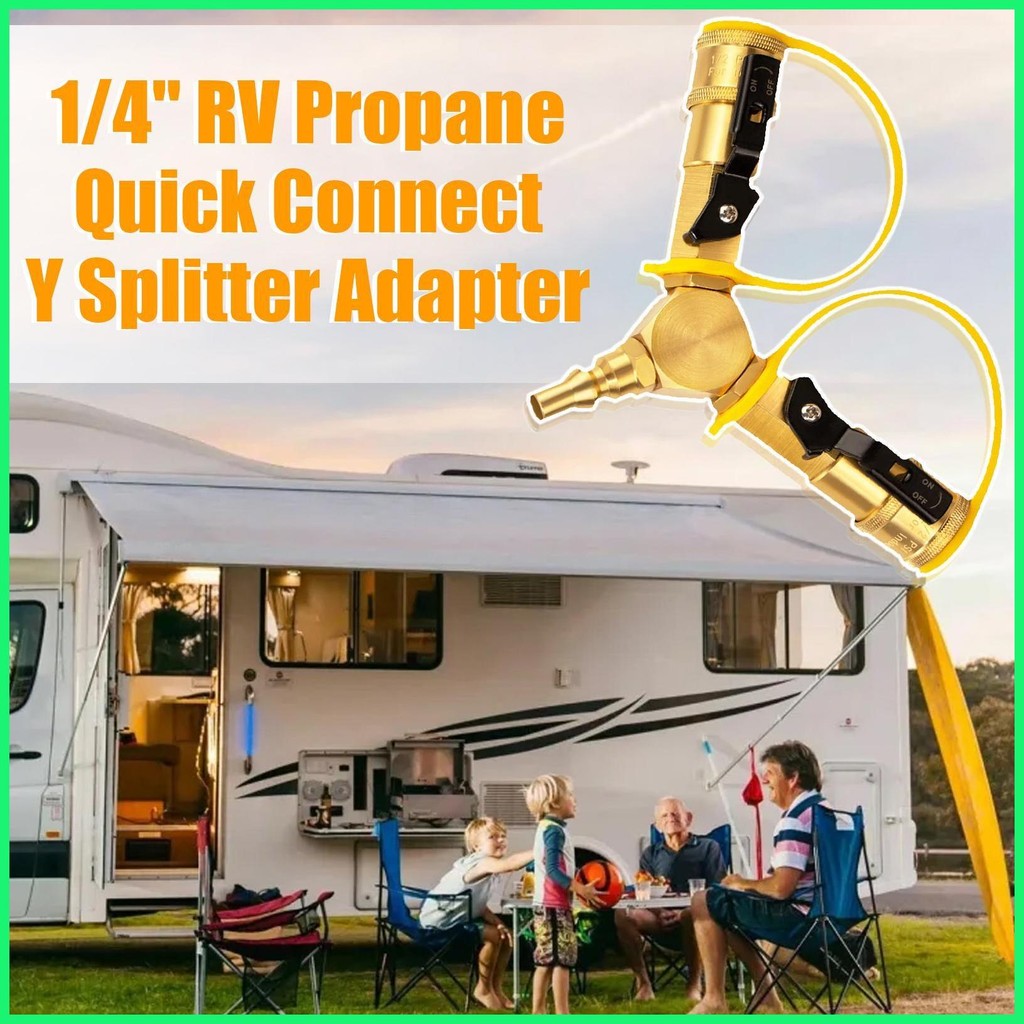 RV Quick Connect Y Splitter 1/4 นิ้ว Quick Connect อุปกรณ์ท่อ Connector ...