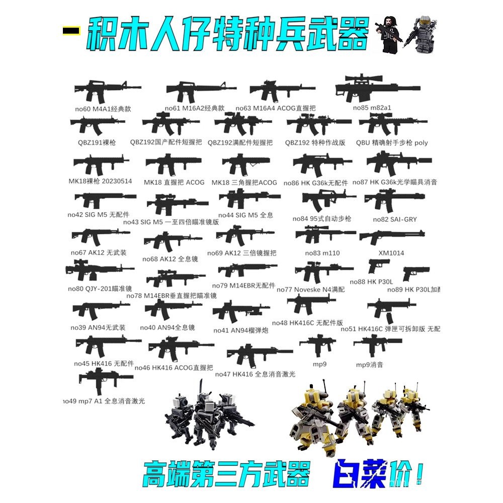 บล็อกตัวต่อ PUBG ของ Military Peace Elite ฟิกเกอร์กองกำลังพิเศษ 4164 ...
