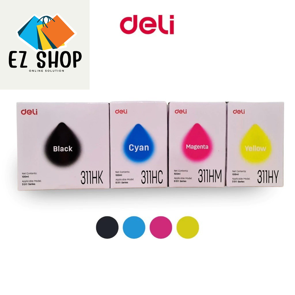 หมึกเติม Deli InkJet D311NW เครื่องพิมพ์อิงค์เจ็ท ขนาด 100ML. หมึกตลับ ...