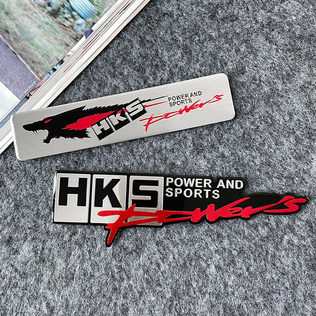 HKS สติกเกอร์อลูมิเนียม HKS Power และกีฬา 3D Badge Auto Body ตกแต่ง ...