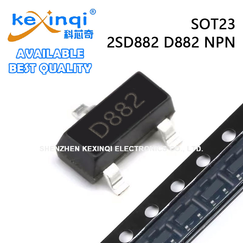 (20-100 ชิ้น) 2SD882 D882 SOT23 NPN ทรานซิสเตอร์พลังงาน SMD ชิป Triode ...