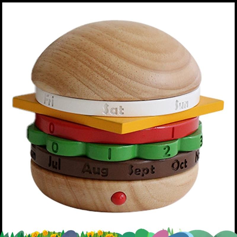 Super Burger Shape ปฏิทิน Hamburg ปฏิทินหมุนปฏิทินตั้งโต๊ะของขวัญตกแต่ง ...