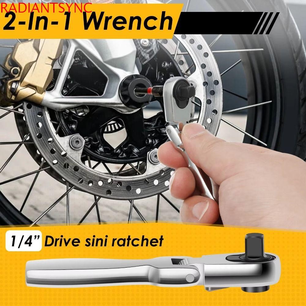 RADIANTSYNC Flex Head Ratchet ประแจ, Mini 2 in 1 Mini Ratchet ชุดประแจ ...