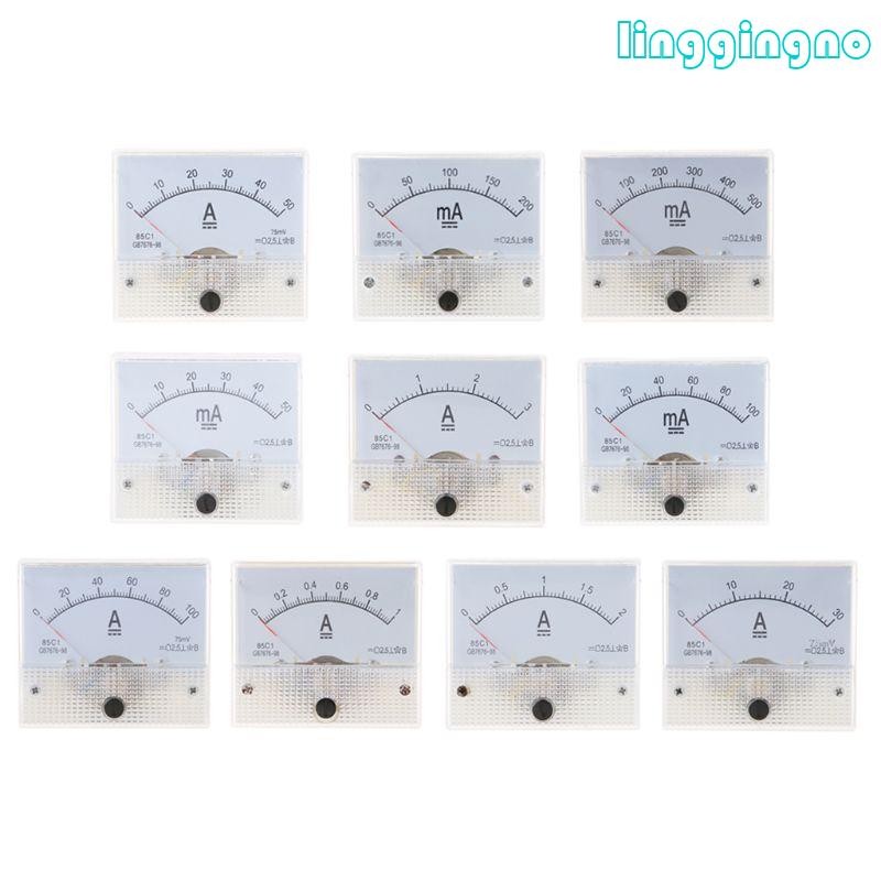 RR Compact Ammeter Analog Amp Meter Gauge สี่เหลี่ยมผืนผ้าแผง Meter ...