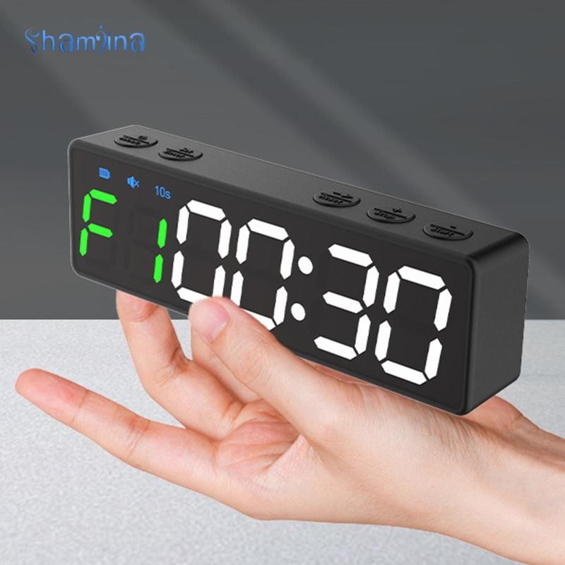 [Shamjina] LED Interval Timer จอแสดงผลดิจิตอลนับลง/ขึ้นนาฬิกาการฝึกอบรม ...