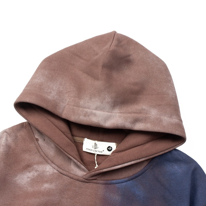 Dark Icon Gradient Hoodie สтиล์ STREETWEAR เย็บปักถักร้อยขนแกะสำหรับ ...