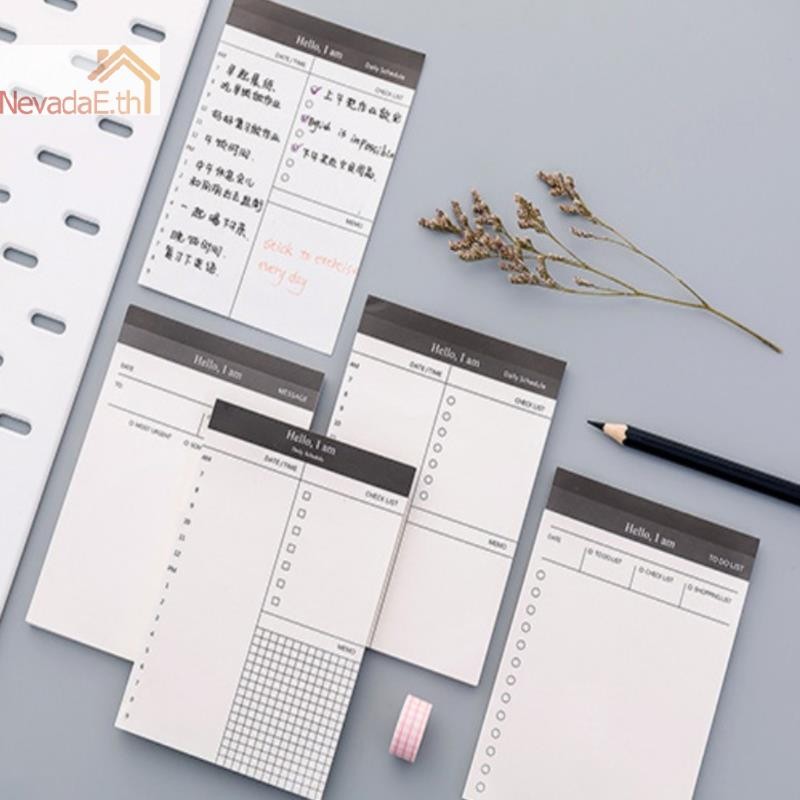ND Daily Schedule Memo pad To Do List Time Sticky note Schedule ...