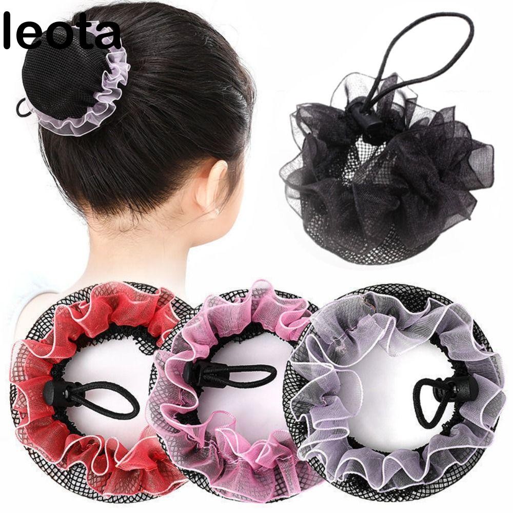 Leota บัลเล่ต์ตาข่ายคลุมผม, แฟชั่น Headwear Drawstring Snoods เน็ตติดผม ...
