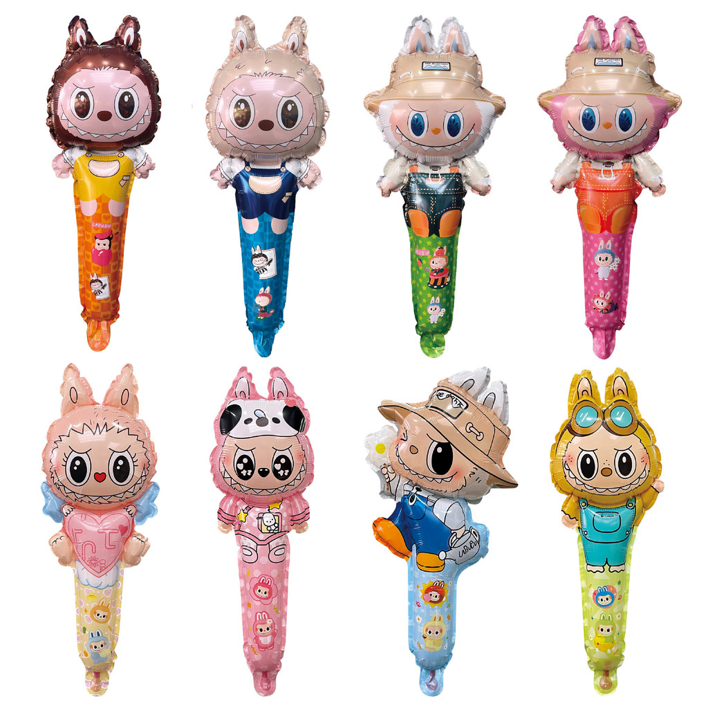 สไตล์ใหม่ Labubu ผ้า Series Hand Stick Stall Labu ผ้าการ์ตูนน่ารักตก ...