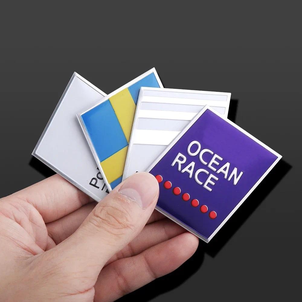 3D อลูมิเนียม Polestar Ocean RACE AWD Moose Test Emblem รถหน้าต่าง Body ...