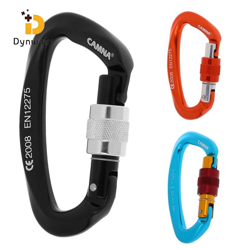 Dynwave 25KN D-ring Screw Locking Climbing Carabiner Outdoor Rappelling ...