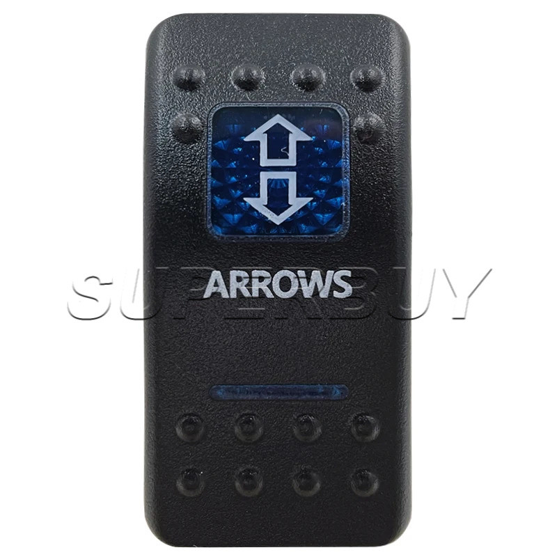 ARROWS (On) Off (On) 7Pin 12V 20A Blue LED กันน้ํารถสวิทช์บาร์ ARB Push ...