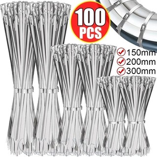 Cable tie bằng thép không gỉ bền - vòng kẹp khóa tự mình để sắp xếp dây điện - dây buộc kim loại tái sử dụng cho đa mục đích - phụ kiện sắp xếp phần cứng