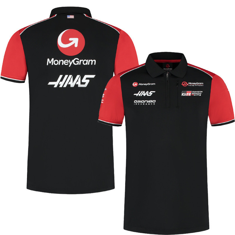 2025 ชุดแข่ง F1 ใหม่ Haas Racing Team F1 jersey เสื้อโปโลแขนสั้นสำหรับ ...