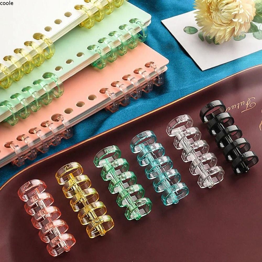 COOLE 10 ชิ้นหลวม, Binding Spines Snap แยกการ์ดการเรียนรู้ Binder แหวน ...