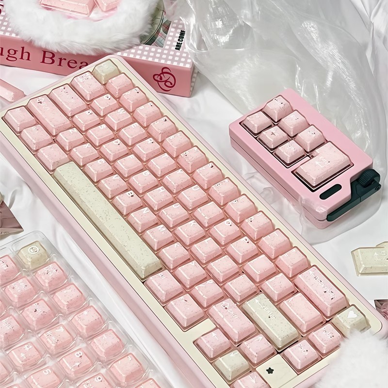 Peach Starflash Theme Keycaps โปรไฟล์เชอร์รี่ doubleshot ABS keycap ...