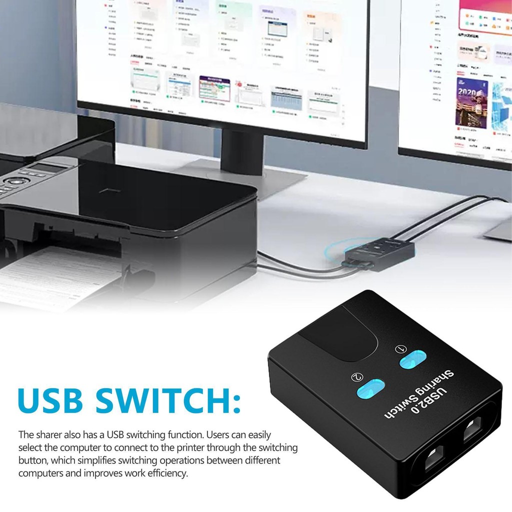 USB Peripheral Switcher Adapter Box Hub USB Sharener with 2-in 1-out ...