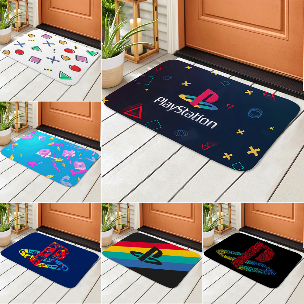 PlayStation Logo Door Mat slip-resistant Rugs Pad ห้องน้ําอาบน้ําเสื่อ ...