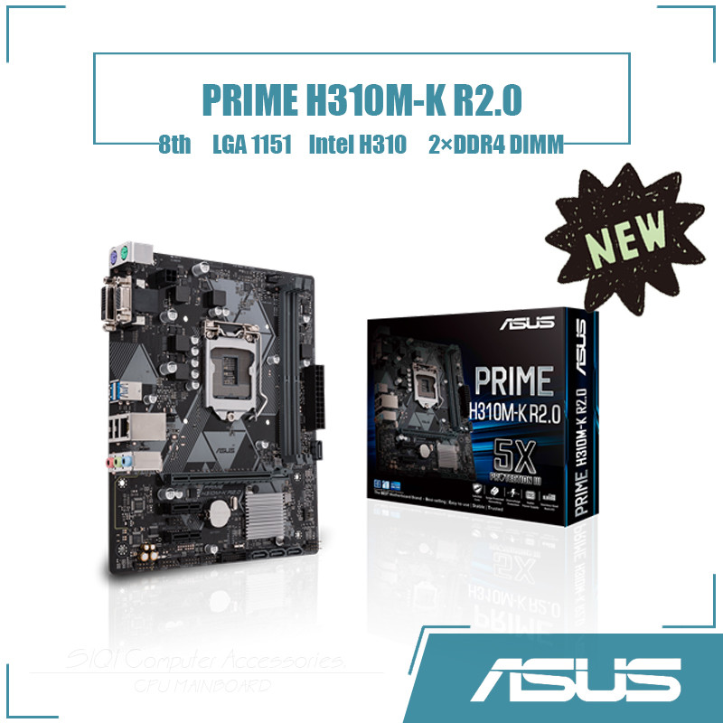 Carte mère ASUS PRIME H310M-K Intel H310 LGA 1151 2xDDR4 32GB Micro ATX