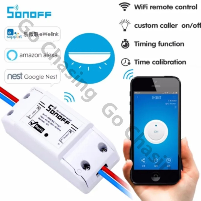 Sonoff Basic R2สมาร์ทสวิทช์Wifiไร้สายสมาร์ทรีโมทคอนโทรลจับเวลาDIY ...