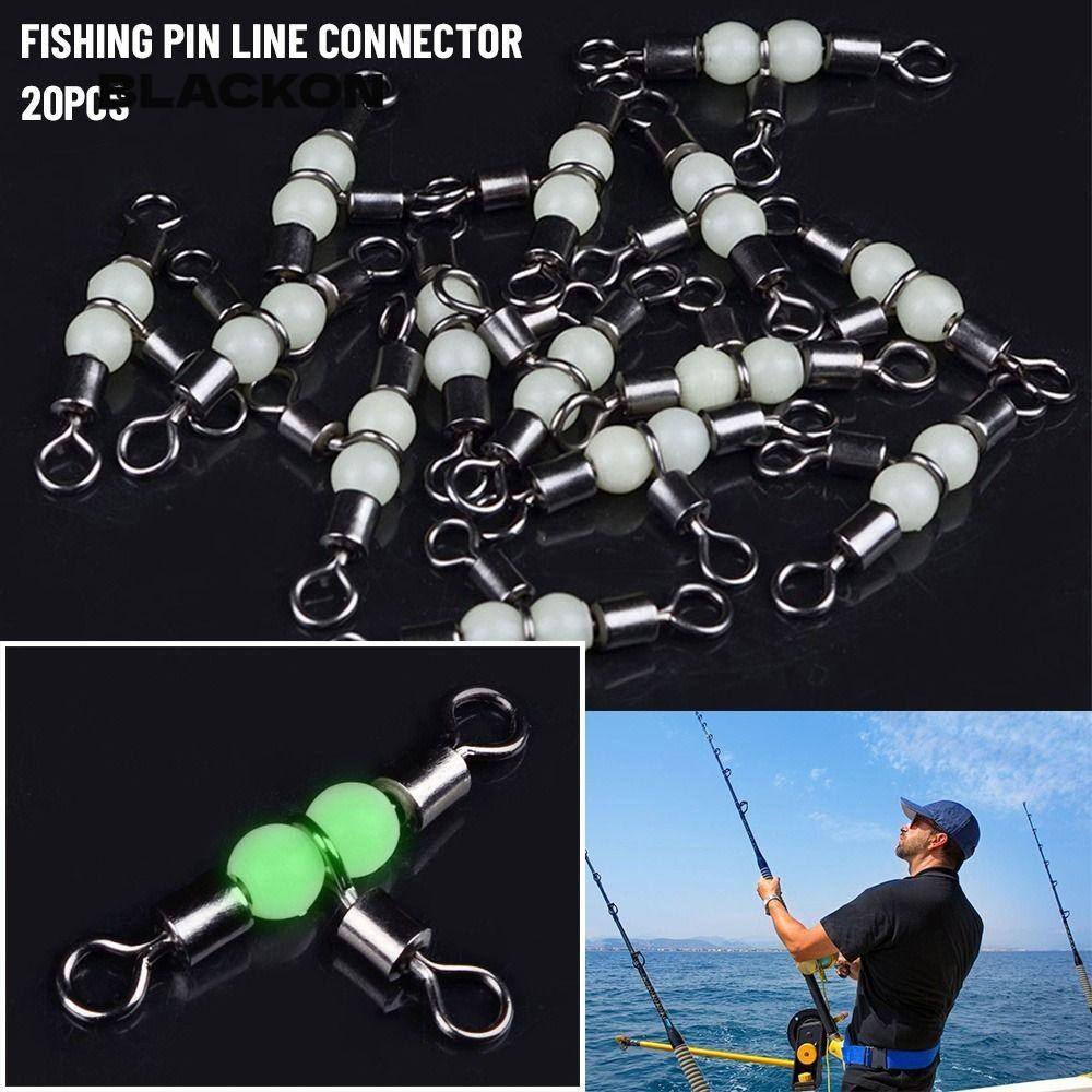 BLACKON 20 ชิ้นตกปลา Pin Line Connector ทนทาน Wivels แบริ่งทองเหลือง ...