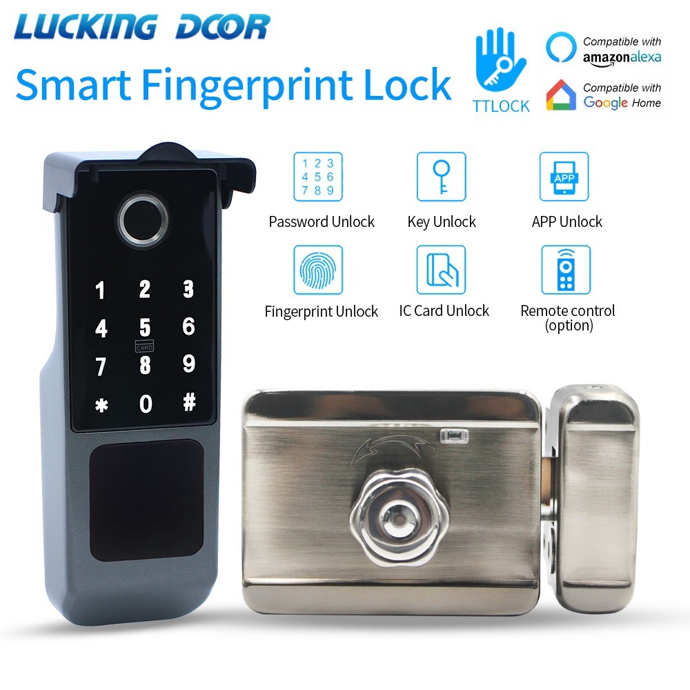 Waterproof TTLOCK App Smart Bluetooth Fingerprint Electronic Lock RFID ...