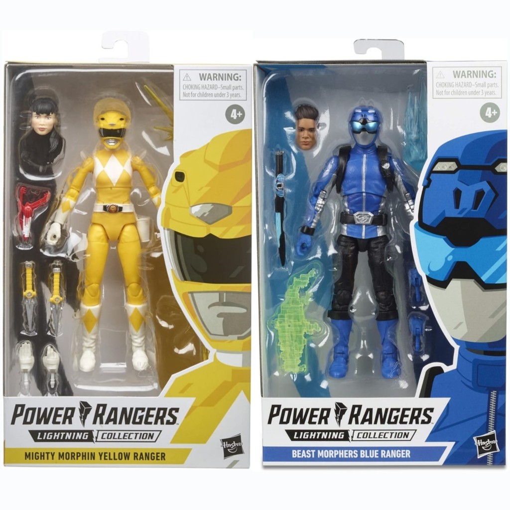 ของเล่นแอคชั่นฟิกเกอร์ Hasbro Power Rangers ซีรีส์ Lightning Blue ...