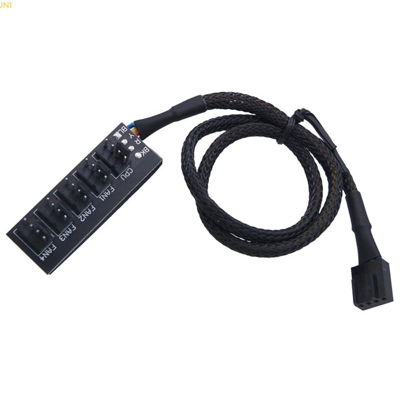 Jia 5 พอร์ต 4Pin PWM Fan ADapter Hub สําหรับการควบคุม PWM ที่มี ...