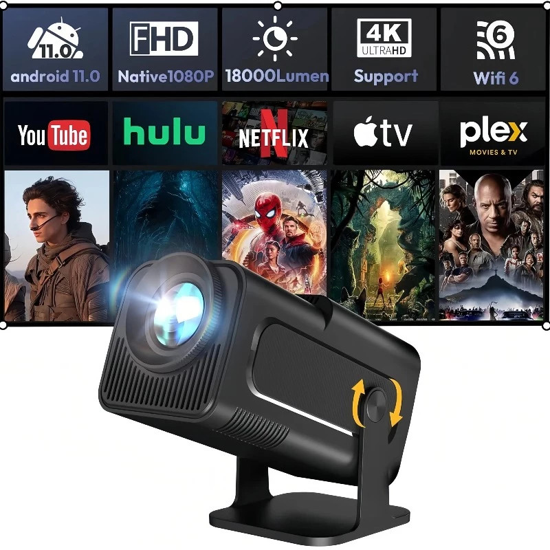 projector HY320 MINI 1080P โปรเจคเตอร์ Automatic correction โฮม ...