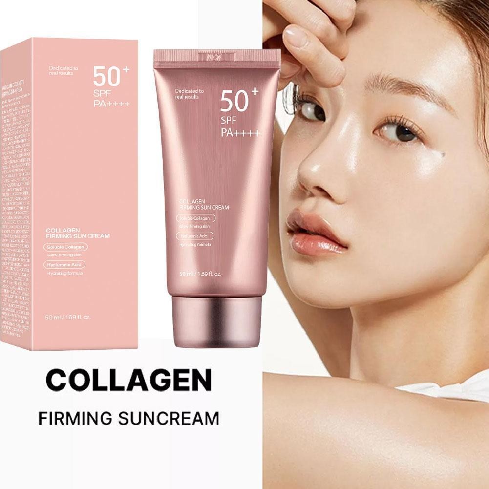 เกาหลี Sun Cream Spf50 Collagen Firming Uv Protection Moisturizing 50ml ...