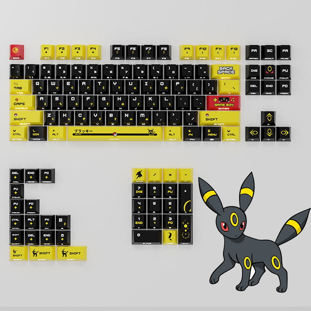 Umbreon Keycap Cherry Profile 120 คีย์ PBT Letter พิมพ์ด้านข้าง LED ...