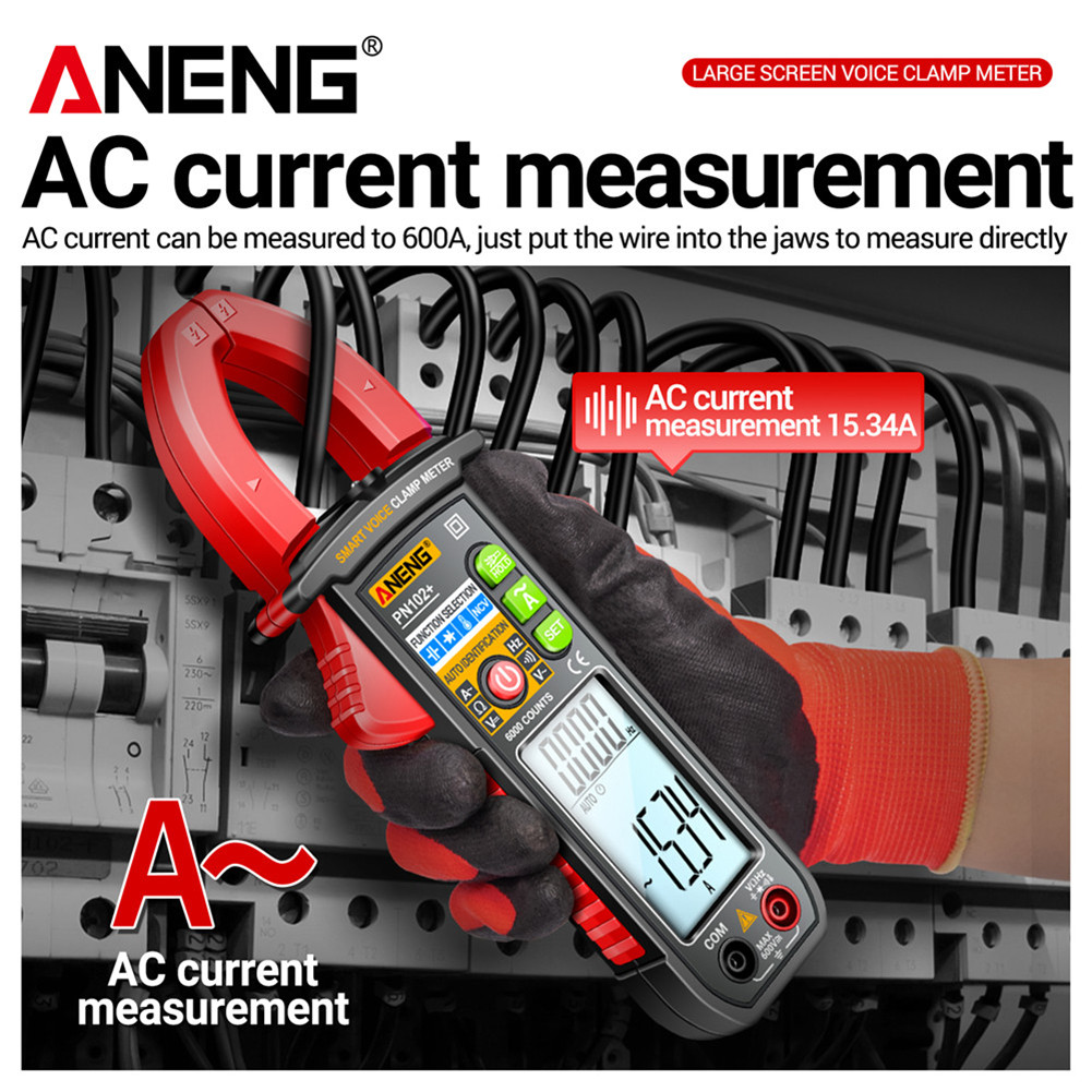 🔥Hot🔥 ANENG PN102+ มัลติมิเตอร์ทดสอบพลังงาน 600A กระแสไฟสูง หม้อแปลงแค ...