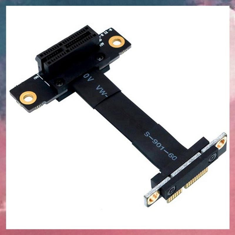 PCIE X1 Riserkabel – Dual 90° Rechte Hoek, 5 Cm, PCIe 3.0, Voor Geluidskaarten En Netwerkkaarten 4 miniatura