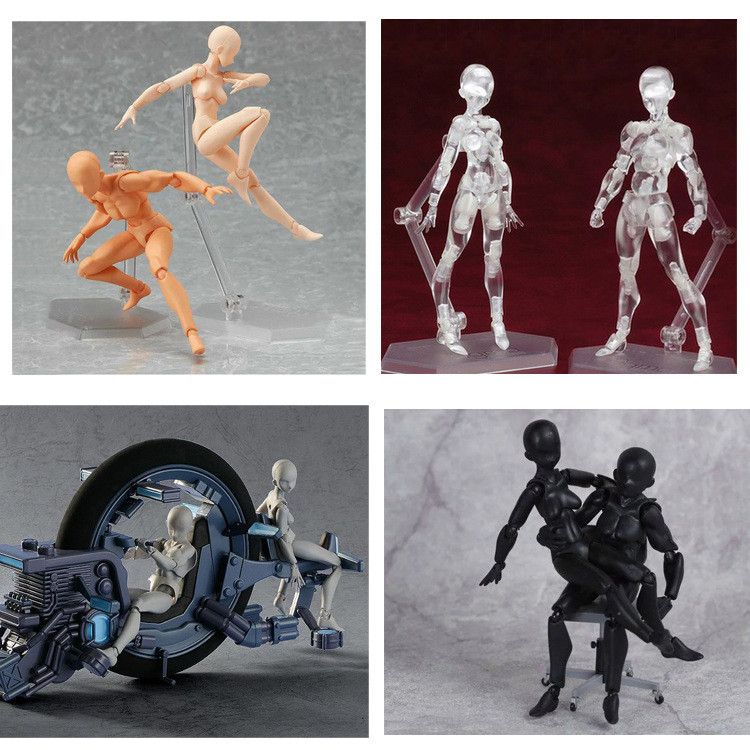 Figma Archetype:she และเขาเนื้อ/สีเทา/สีดํารุ่น Super Action Figure ของ ...