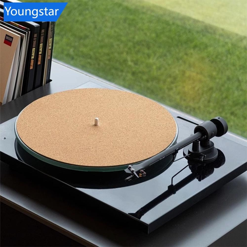 FYY 12in แผ่นบันทึก Soft Cork Anti-Static ไวนิล Turntable Slipmat Pad ...