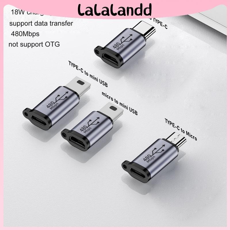 Lala USB-C เป็น Mini USB MicroUSB อะแดปเตอร์ Micro USB เป็น Type-C ...