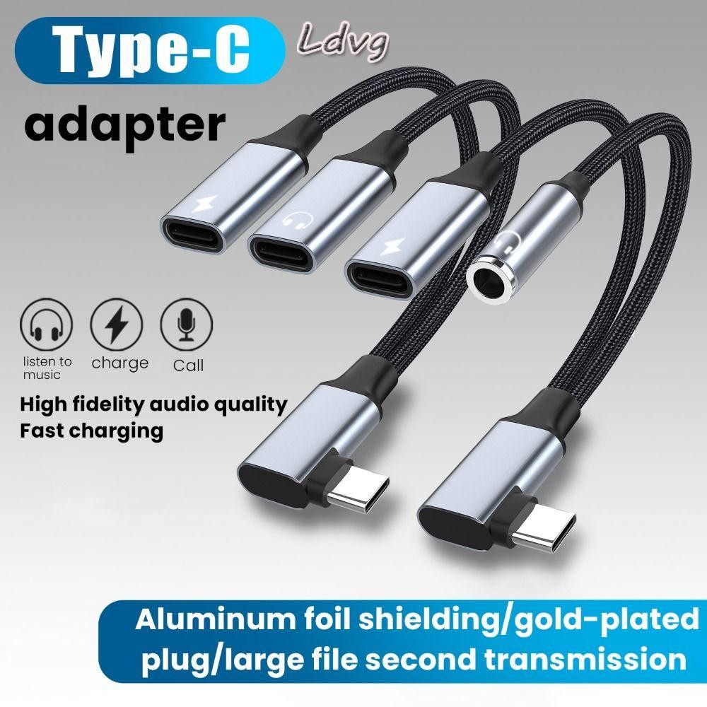 LDVG ตัวแปลงเสียง USB Type C, การถ่ายโอนข้อมูลอะแดปเตอร์ OTG 2 in 1 ...