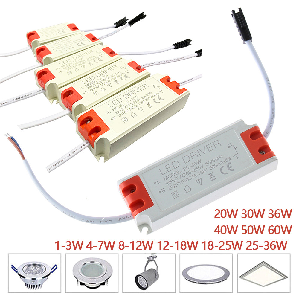 ไดร์เวอร์ LED 300mA LEDs แหล่งจ่ายไฟ AC85-265V หม้อแปลงไฟฟ้าสําหรับไฟ ...