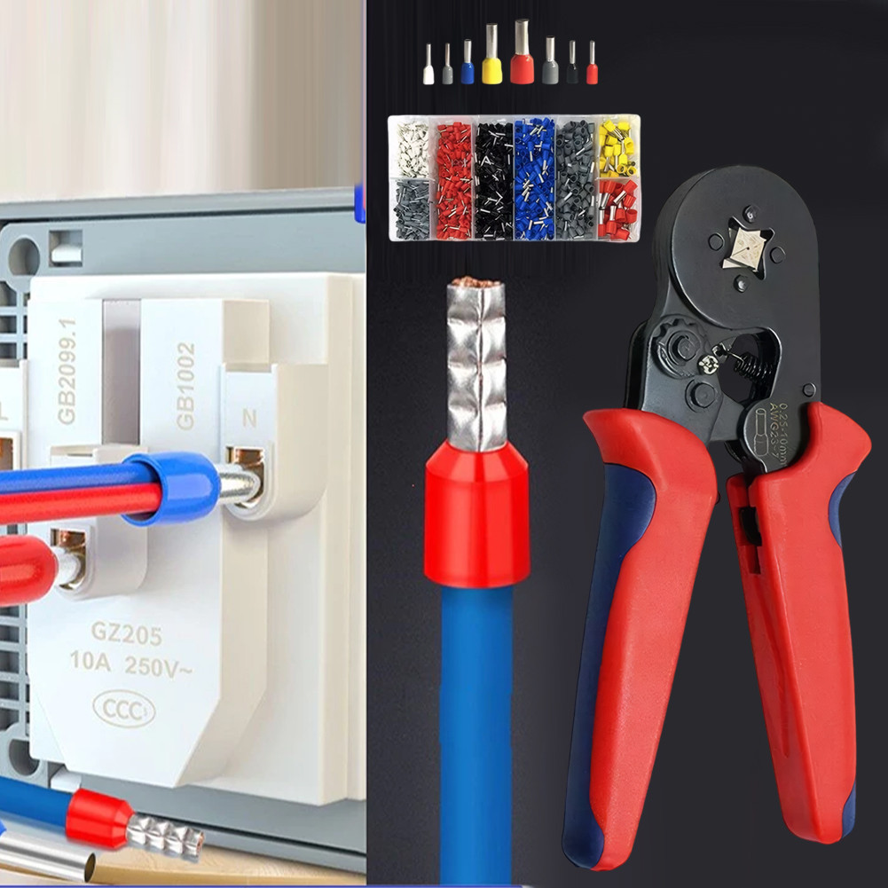 Ferrule Crimping ชุดเครื่องมือ Square Crimping Tool 1200PCS Terminal ...