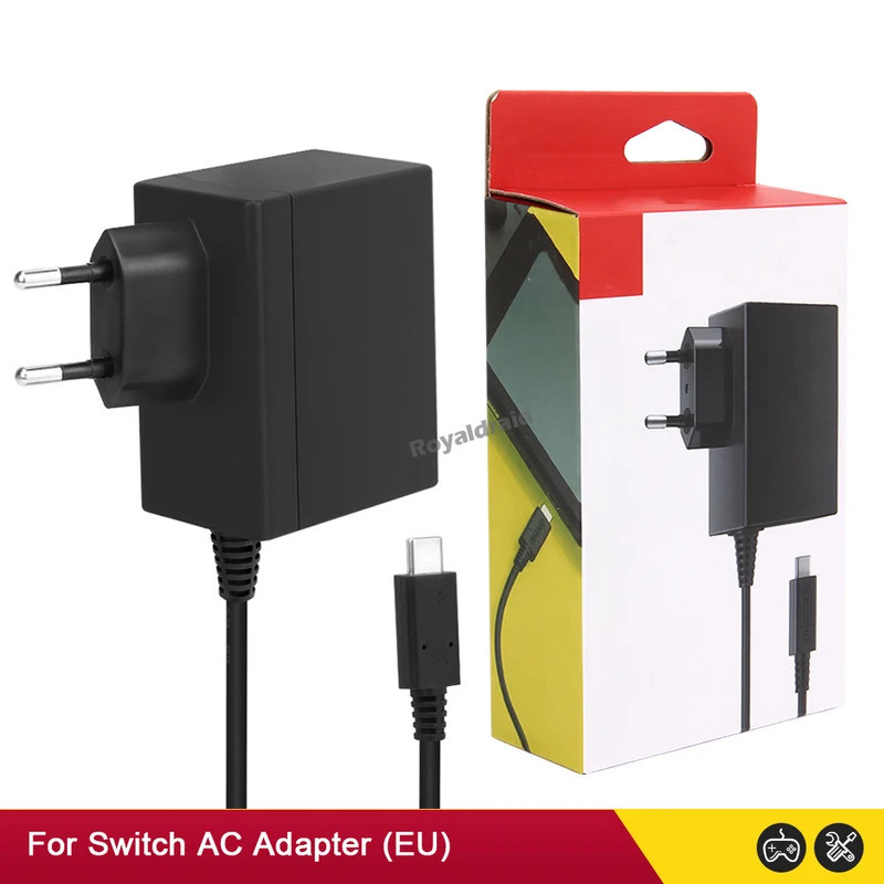 อะแดปเตอร์ชาร์จ AC 100-240V ปลั๊ก EU/US สำหรับ Nintendo Switch ชาร์จ ...